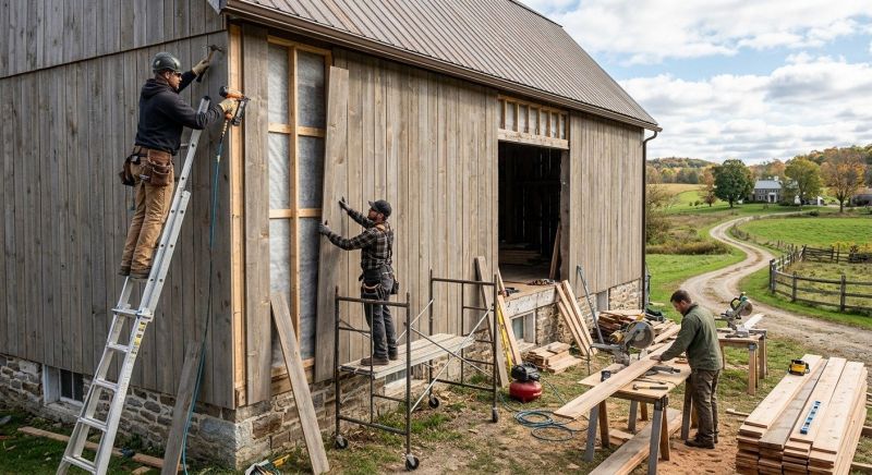 Barn Siding Replacement in Hampton, NH
