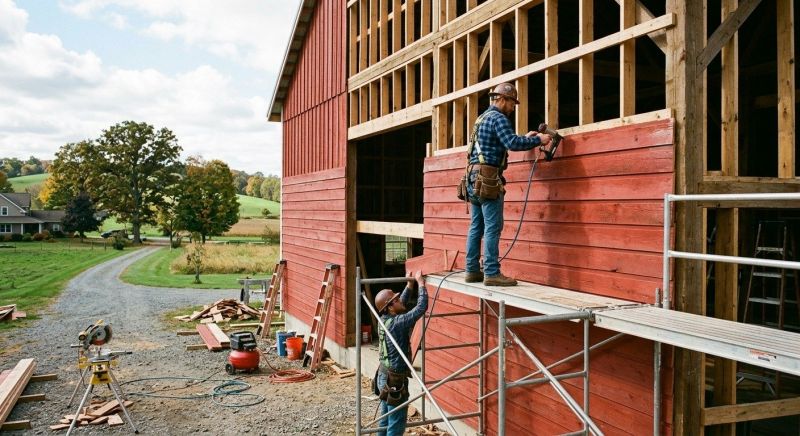 Barn Siding Replacement in Northwood, NH