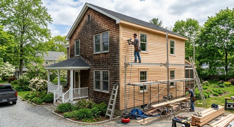 Cedar Siding Installation in Nottingham, NH