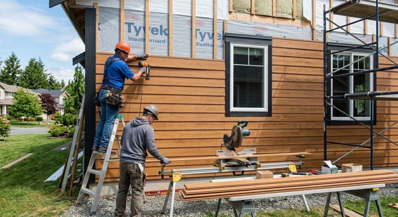 Faux Wood Siding Installation in Lawrence, MA