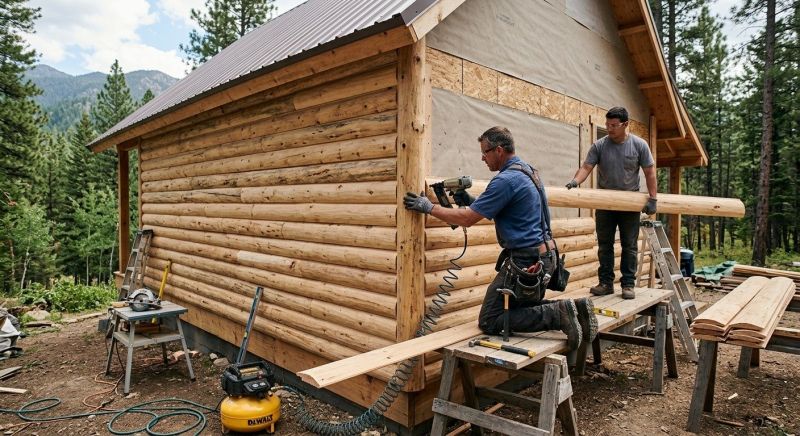 Log Siding Installation in Groton, MA