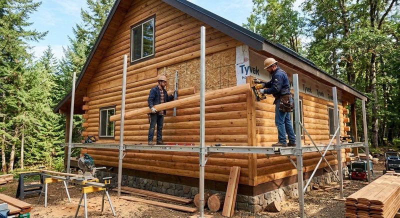 Log Siding Installation in Wilmington, MA