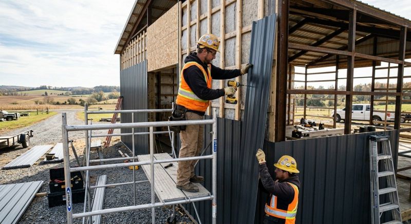 Metal Barn Siding Installation in Rockingham County, NH