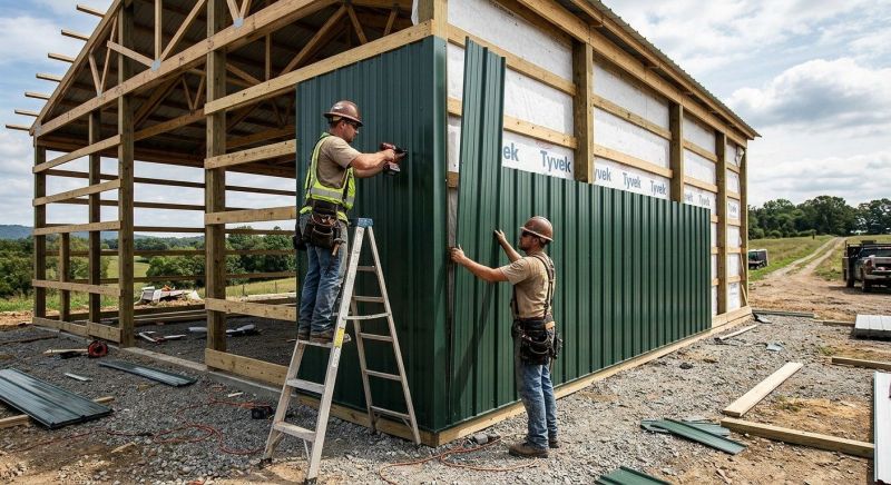 Pole Barn Siding Installation in Rockingham County, NH