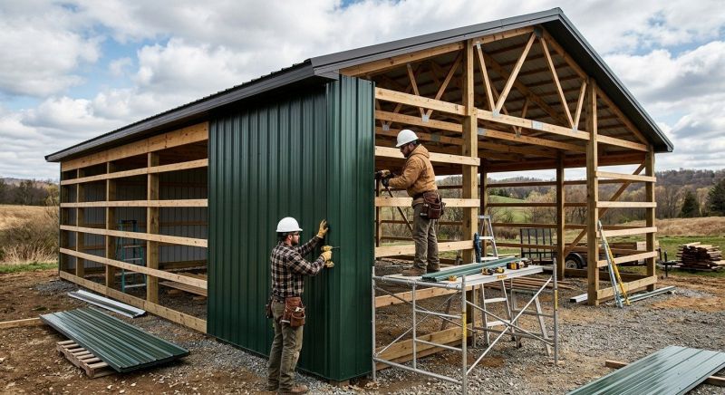 Pole Barn Siding Installation in Rockingham County, NH