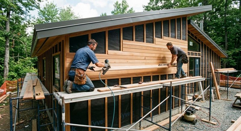 Wood Cladding Installation in Hampton, NH
