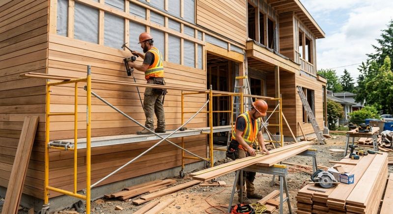 Wood Cladding Installation in Newbury, MA